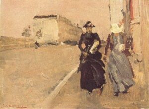 Gust of wind by George Hendrik Breitner, hand-painted oil painting reproduction