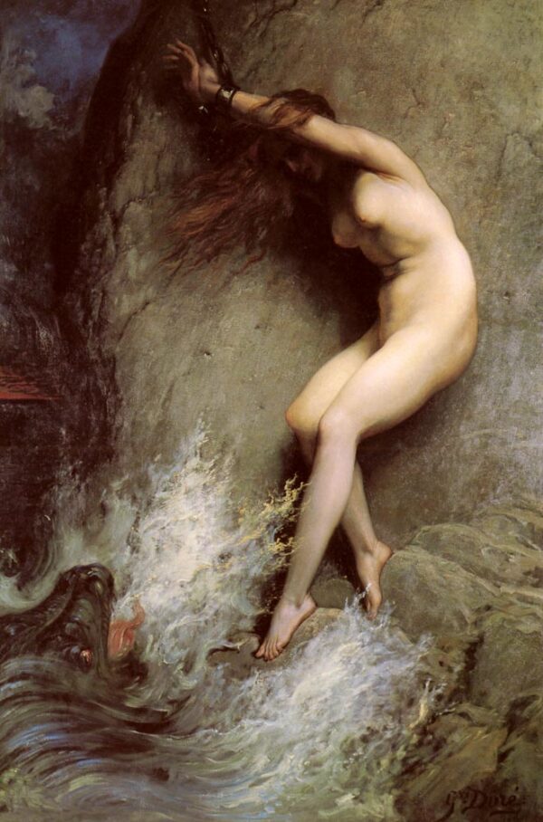 Andromeda Dore by Gustav Dore, hand-painted oil painting reproduction