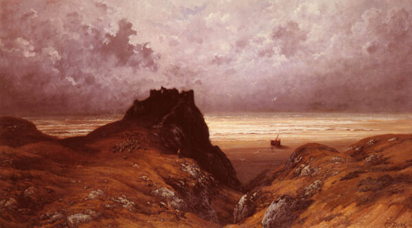 Castle on the Isle of Skye by Gustav Dore, hand-painted oil painting reproduction