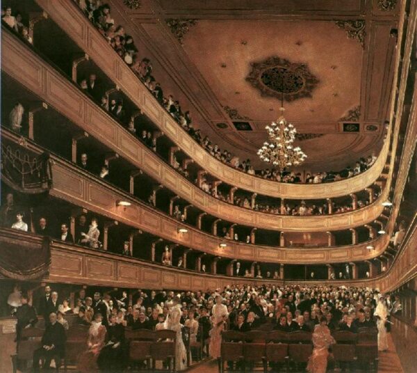 Auditorium in the Old Burgtheater Vienna by Gustav Klimt, hand-painted oil painting reproduction