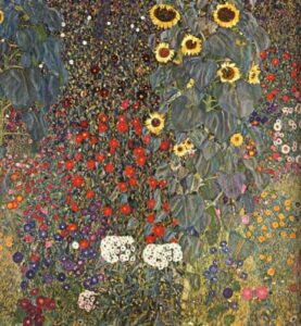 Farm Garden with Flowers by Gustav Klimt