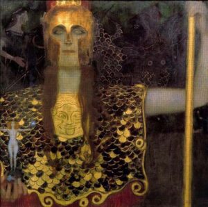 Pallas Athene by Gustav Klimt, hand-painted oil painting reproduction