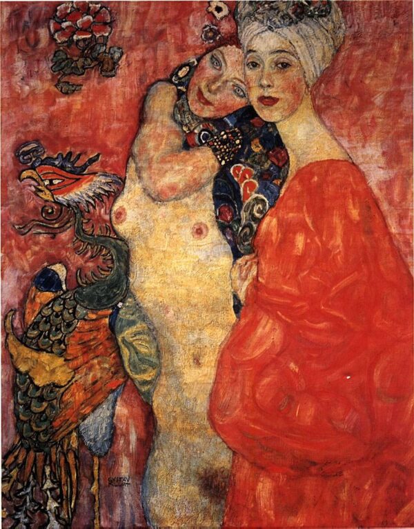 Women Friends by Gustav Klimt, hand-painted oil painting reproduction