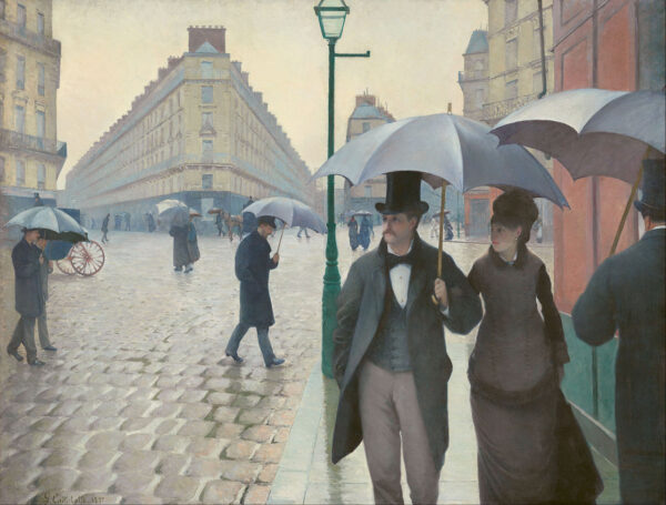 Paris Street In Rainy Weather by Gustave Caillebotte, hand-painted oil painting reproduction