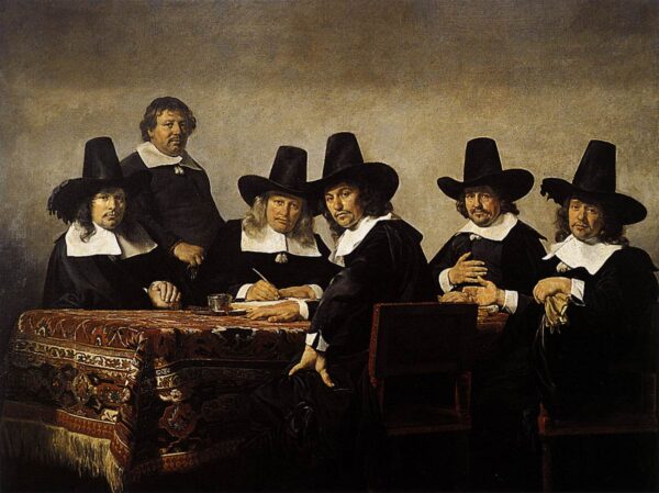 The Regents of the Children’s Orphanage in Haarlem by Jan de Bray, hand-painted oil painting reproduction