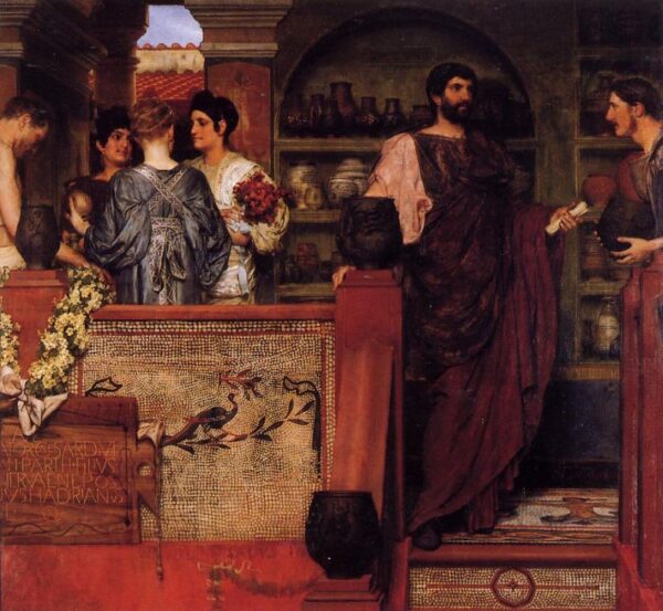 Hadrian Visiting a Romano-British Pottery by Lawrence Alma-Tadema, hand-painted oil painting reproduction