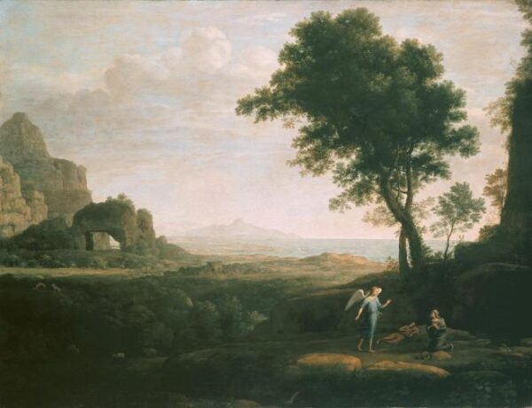 Hagar And Ishmael In The Desert by Claude Lorrain, hand-painted oil painting reproduction