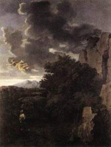 Hagar and the Angel by Nicolas Poussin, hand-painted oil painting reproduction