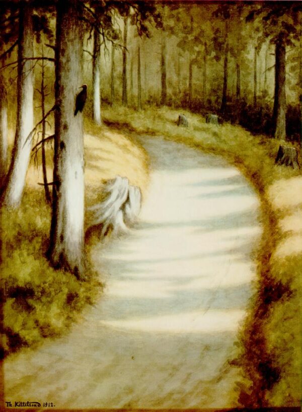 Hakkespett by Theodor Kittelsen, hand-painted oil painting reproduction