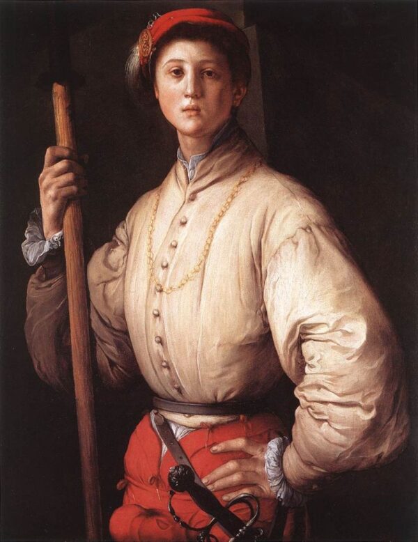 Halberdier by Jacopo Pontormo, hand-painted oil painting reproduction