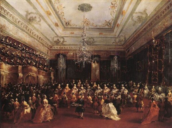 Ladies Concert at the Philharmonic Hall by Francesco Guardi, hand-painted oil painting reproduction