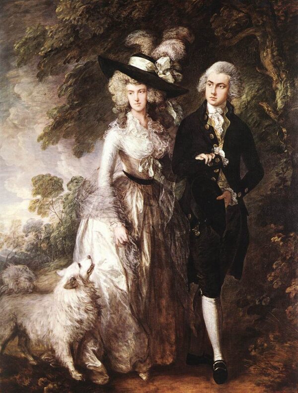 Mr. and Mrs. William Hallett by Gainsborough, hand-painted oil painting reproduction