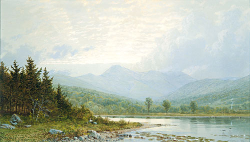 Sunset on Mount Chocorua, New Hampshire by William Trost Richards, hand-painted oil reproduction