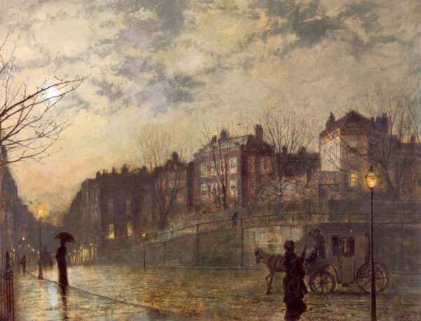 Hampstead by John Atkinson Grimshaw, hand-painted oil painting reproduction