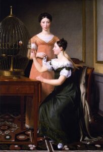 Mendel Levin Nathansons Elder Daughters Bella and Hanna by Christoffer Wilhelm Eckersberg, hand-painted oil painting reproduction