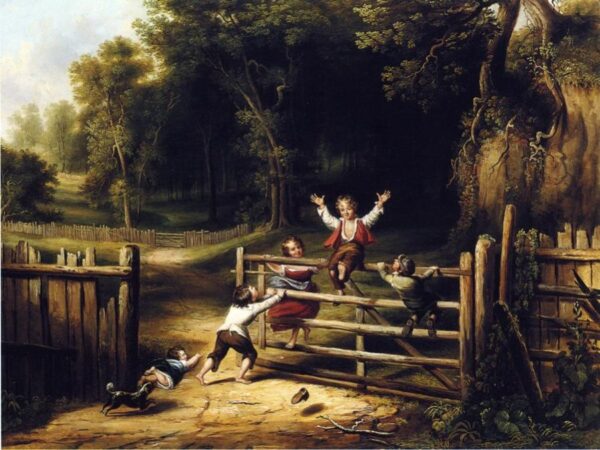 Happy as a King by Thomas Worthington Whittredge, hand-painted oil painting reproduction