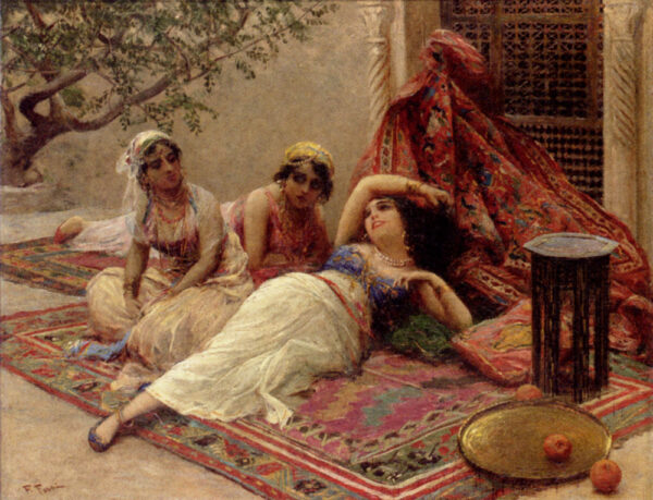 Harem Scene by Fabio Fabbi, hand-painted oil painting reproduction