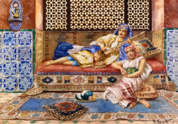 Harem Solg by Rudolf Ernst, hand-painted oil painting reproduction