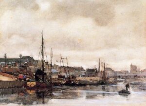 Haringkade In Scheveningen by Floris Arntzenius, hand-painted oil painting reproduction