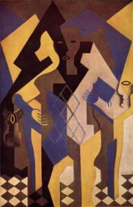 Harlequin At A Table by Juan Gris, hand-painted oil painting reproduction