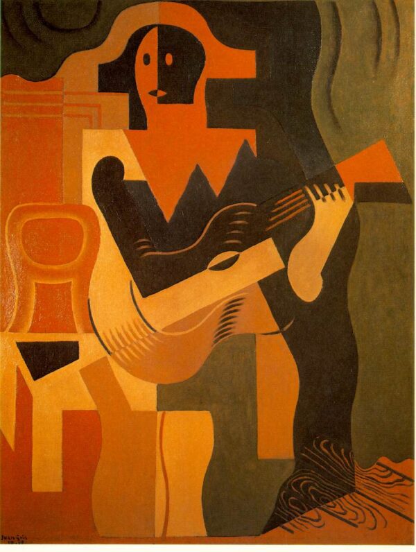 Harlequin with Guitar by Juan Gris, hand-painted oil painting reproduction
