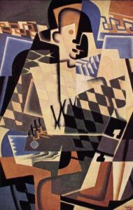 Harlequin with a Guitar by Juan Gris, hand-painted oil painting reproduction