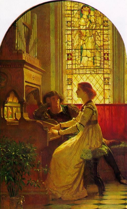 Harmony by Sir Frank Dicksee, hand-painted oil reproduction