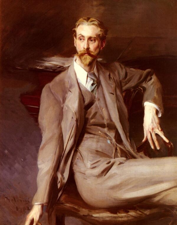 Portrait of the Artist Lawrence Alexander Harrison by Giovanni Boldini, hand-painted oil painting reproduction