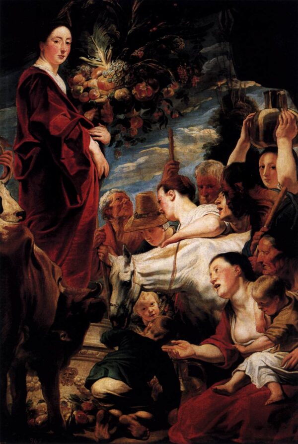 Offering to Ceres, Goddess of Harvest by Jacob Jordaens, hand-painted oil painting reproduction
