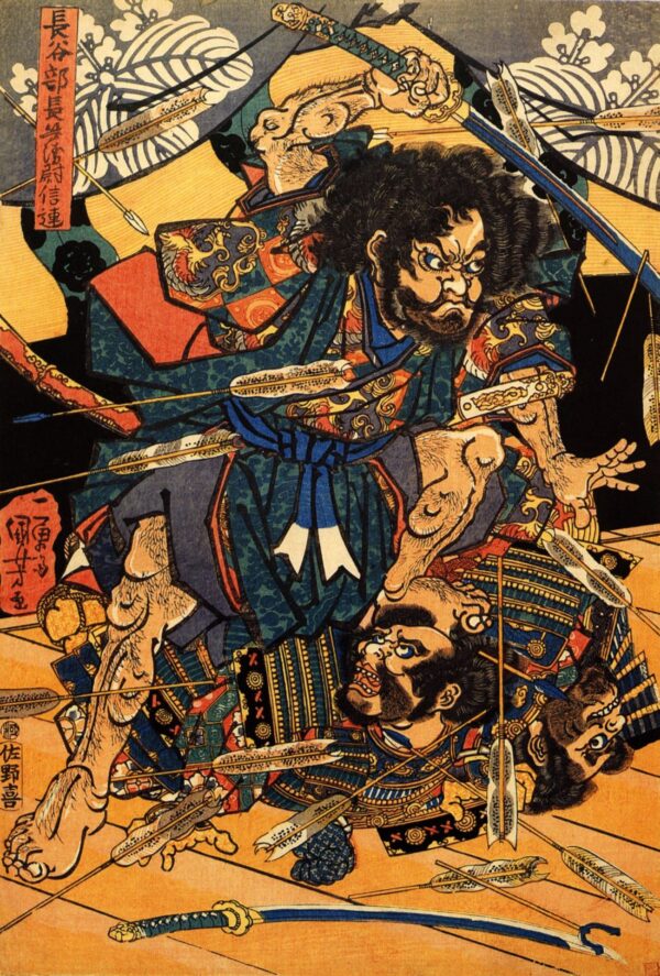 Hasebe Nobutsura by Utagawa Kuniyoshi, hand-painted oil painting reproduction