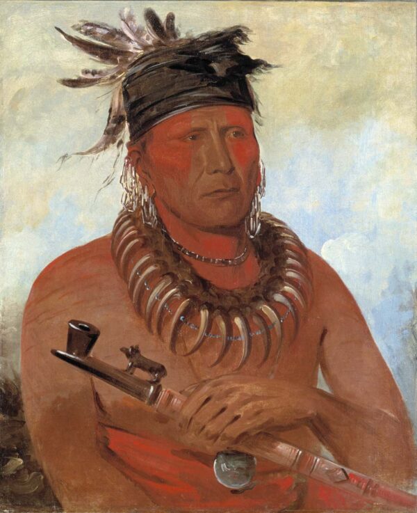 Haw che ke sug ga, He Who Kills the Osages, Chief of the Tribe by George Catlin, hand-painted oil painting reproduction