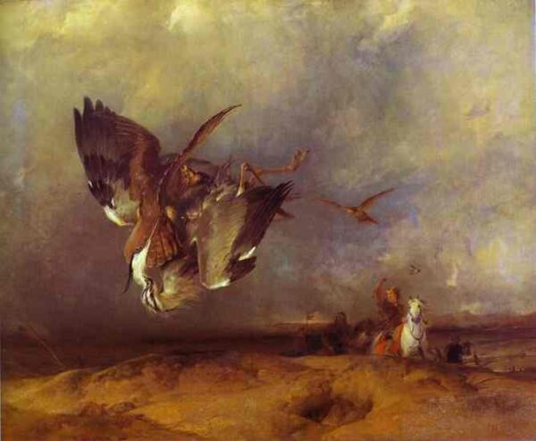 Hawking by Sir Edwin Landseer, hand-painted oil painting reproduction