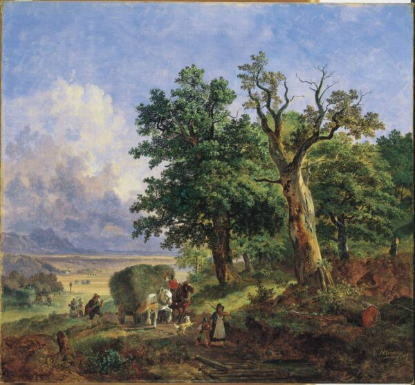 Hay by Heinrich Bürkel, hand-painted oil painting reproduction