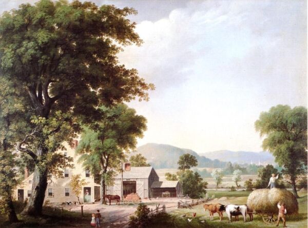 Haying at Jones Inn by George Henry Durrie, hand-painted oil painting reproduction
