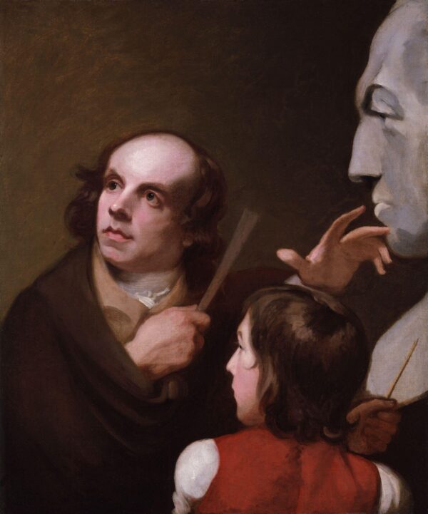 John Flaxman and Thomas Alphonso Hayley by George Romney, hand-painted oil painting reproduction