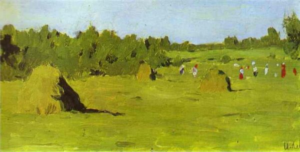 Haymaking by Isaac Levitan, hand-painted oil painting reproduction