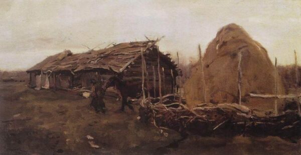 Haystack by Valentin Alexandrovich Serov, hand-painted oil reproduction