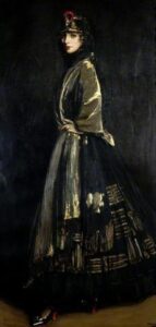 Hazel in Black and Gold by John Lavery, hand-painted oil painting reproduction