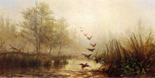 Hazy Morning by James McDougal Hart, hand-painted oil painting reproduction