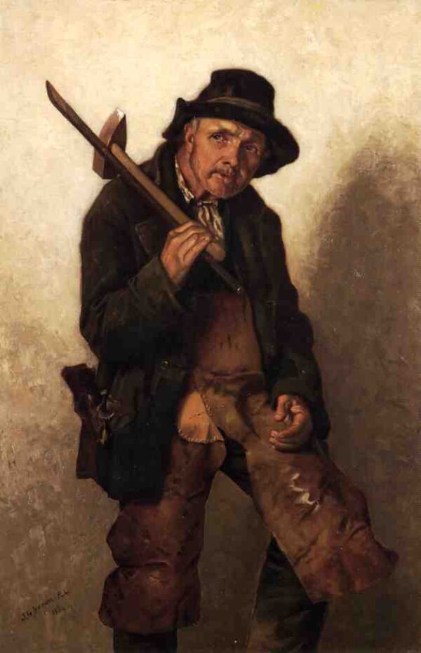 He Toils at Eighty by John G Brown, hand-painted oil painting reproduction