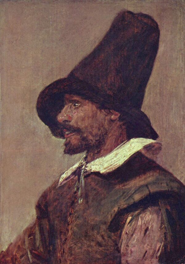 Head of Man with Pointed Hat by Adriaen Brouwer, hand-painted oil painting reproduction