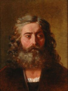 Head of a Bearded Man by Friedrich von Amerling, hand-painted oil painting reproduction