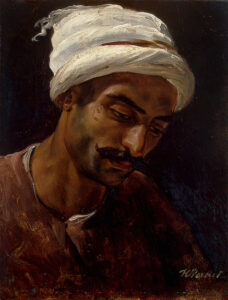 Head of an Arab by Horace Vernet, hand-painted oil painting reproduction