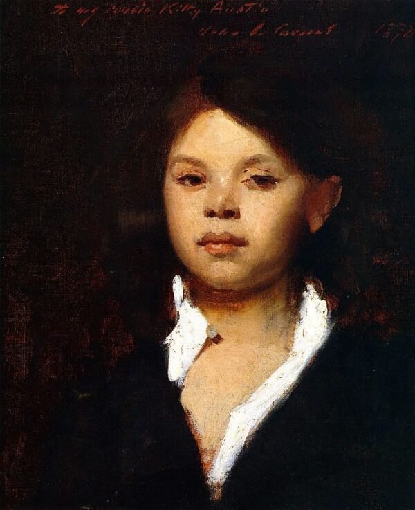 Head of an Italian Girl by John Singer Sargent, hand-painted oil painting reproduction