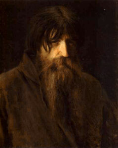 Head of an Old Peasant (Study) by Ivan Nikolaevich Kramskoy, hand-painted oil painting reproduction