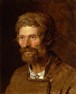 Head of an Old Ukranian Peasant by Ivan Nikolaevich Kramskoy, hand-painted oil painting reproduction