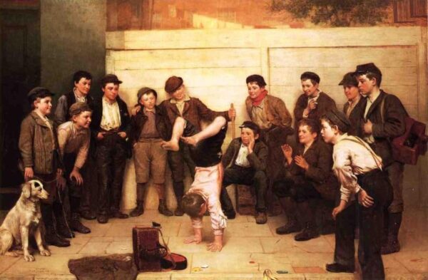 Heels over Head by John G Brown, hand-painted oil painting reproduction
