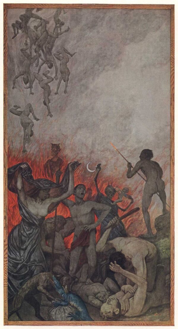 Hell by Hans Thoma, hand-painted oil painting reproduction