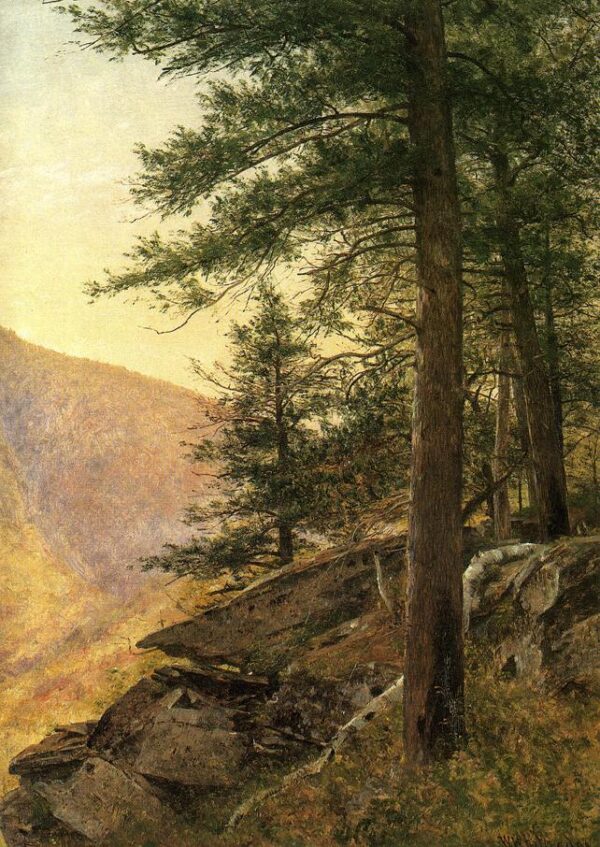 Hemlocks in the Catskills by Thomas Worthington Whittredge, hand-painted oil painting reproduction