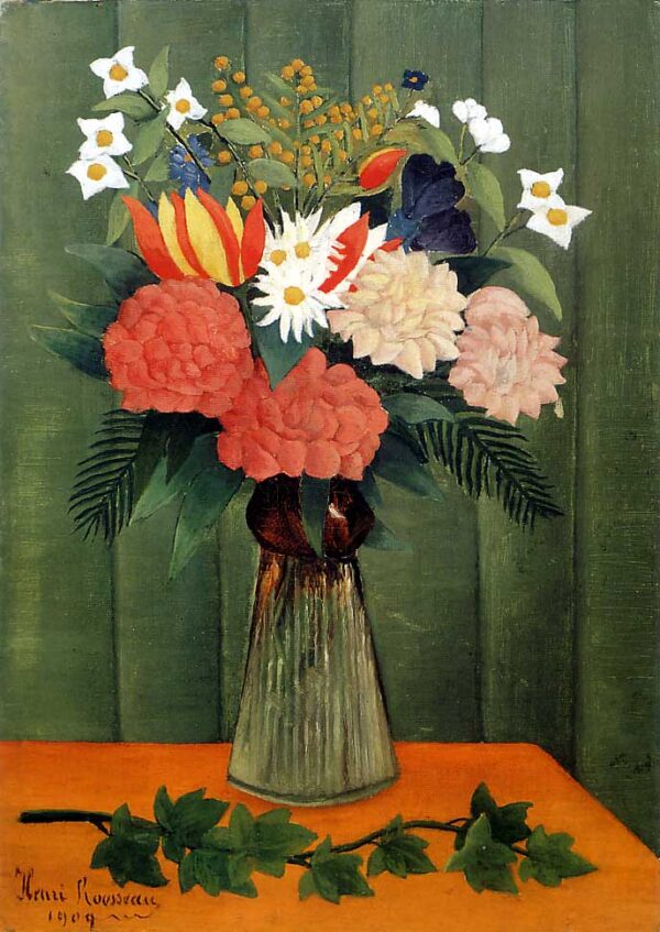 Bouquet of Flowers by Henri Rousseau, hand-painted oil painting reproduction